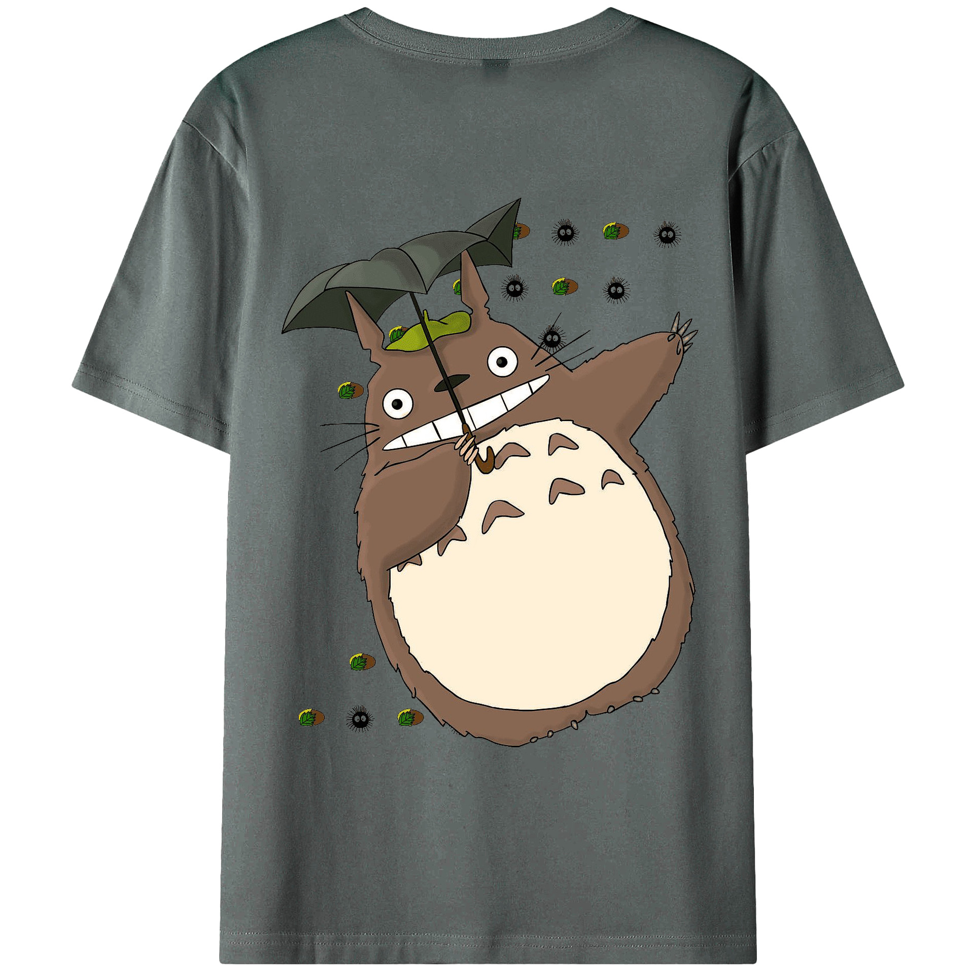 （画像用） となりのトトロ 草壁メイ 草壁サツキ My Neighbor Totoro Satsuki Kusakabe Mei Kusakabe 綿100％ メンズ半袖Tシャツ（バックプリント） 通気性
